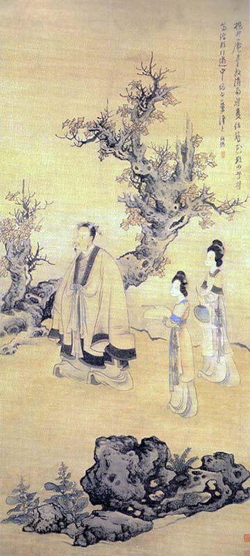 An Sheng Wearing Flowers in her Hair